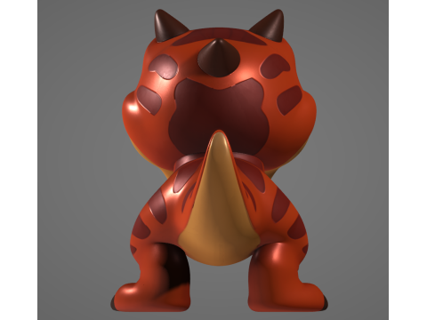 Baby Carnotaurus - Animado STL 3D Print Model