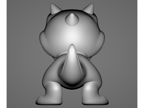 Baby Carnotaurus - Animado STL 3D Print Model