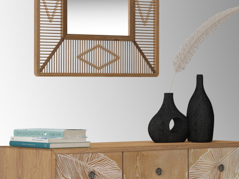 Storage Cabinet with mirror and decor 3D Модель