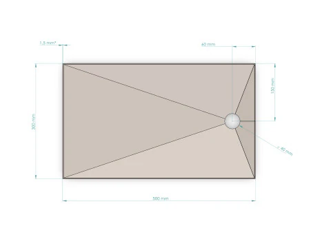 Sheet Metal Sink Tray with Drain Fully Editable PRO Version SolidWorks STEP STL 3D Model