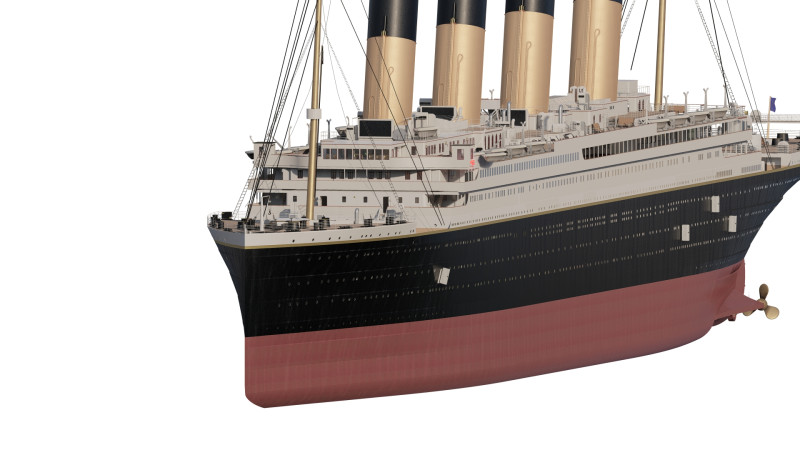 Titanic with full interior Modelo 3D .c4d .max .obj .3ds .fbx .stl .blend