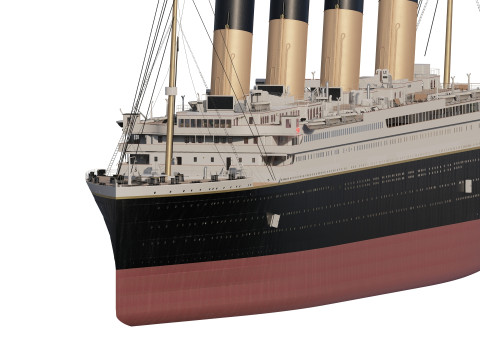 Titanic with full interior 3D Model