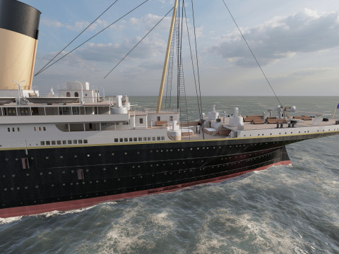 Titanic with full interior Modelo 3D