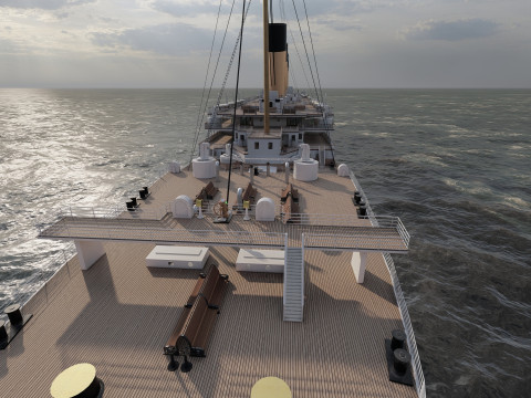 Titanic with full interior Modelo 3D