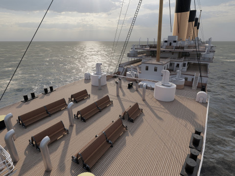 Titanic with full interior Modelo 3D