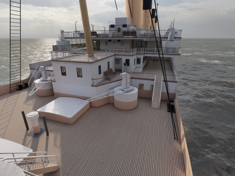 Titanic with full interior Modelo 3D