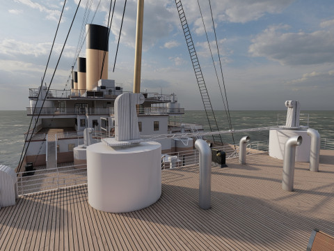 Titanic with full interior Modelo 3D