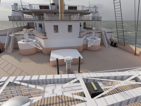 Titanic with full interior Modelo 3D