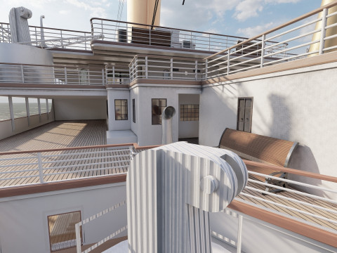 Titanic with full interior Modelo 3D