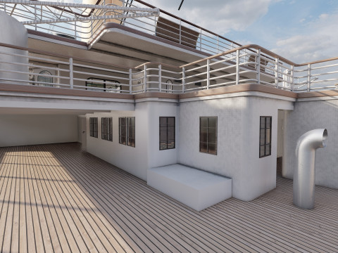 Titanic with full interior Modelo 3D
