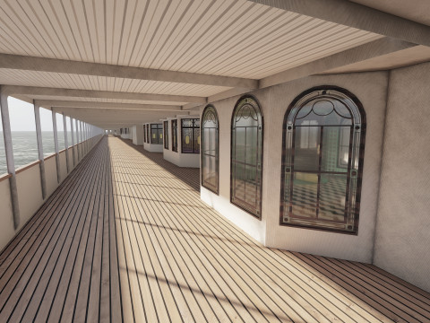 Titanic with full interior Modelo 3D