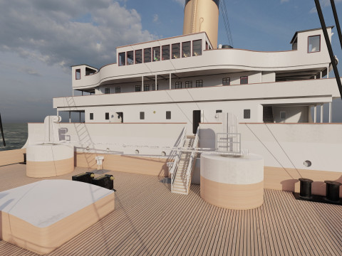 Titanic with full interior Modelo 3D