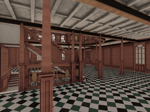 Titanic with full interior Modelo 3D