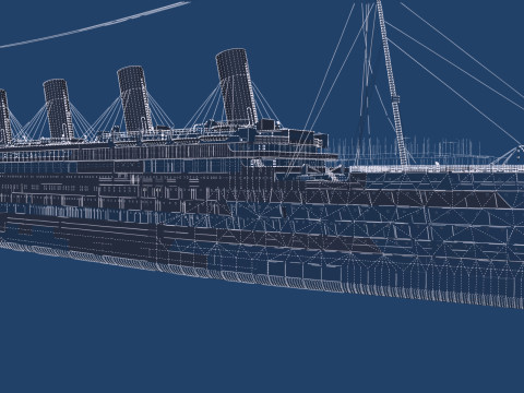Titanic with full interior Modelo 3D