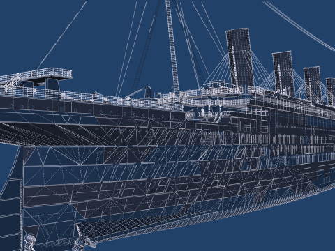 Titanic with full interior Modelo 3D