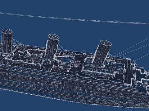 Titanic with full interior Modelo 3D