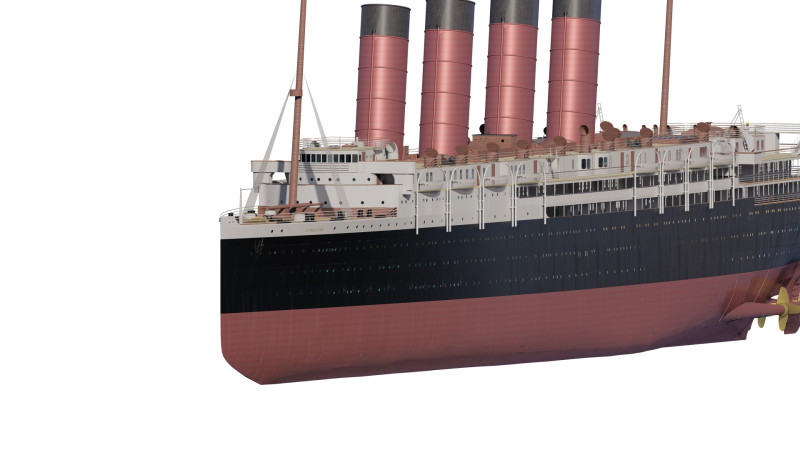 Lusitania with interior 3D Модель .c4d .max .obj .3ds .fbx .stl .blend
