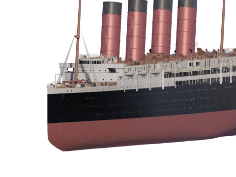 Lusitania with interior 3D Модель