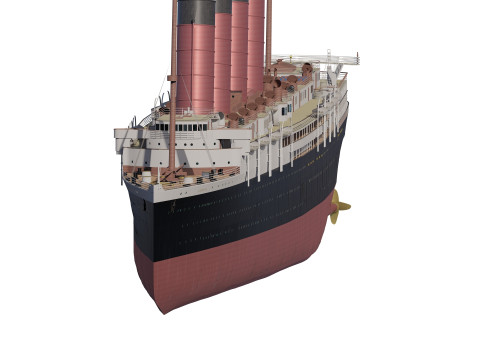 Lusitania with interior 3D Модель
