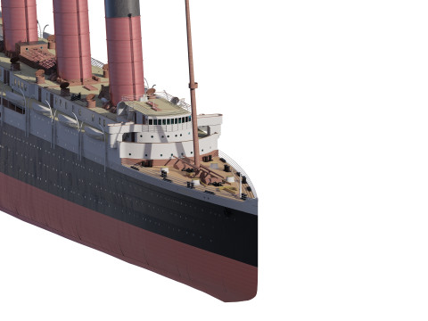 Lusitania with interior 3D Модель