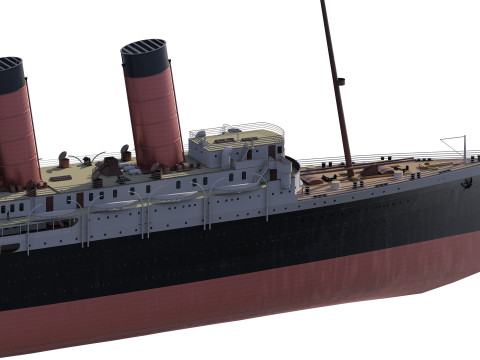 Lusitania with interior 3D Модель
