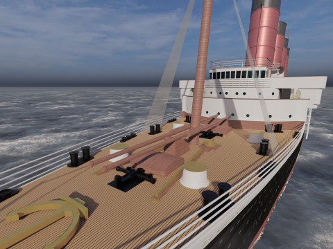 Lusitania with interior 3D Модель
