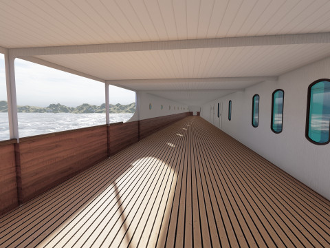 Lusitania with interior 3D Модель