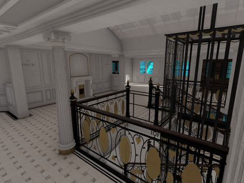 Lusitania with interior 3D Модель