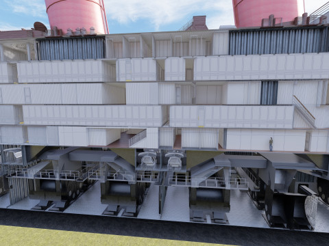 Lusitania with interior 3D Модель