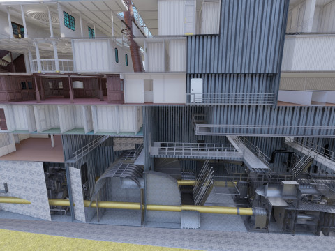 Lusitania with interior 3D Модель