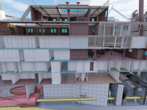 Lusitania with interior 3D Модель