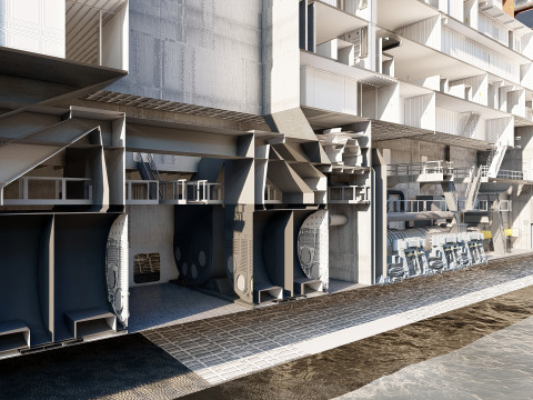 Lusitania with interior 3D Модель
