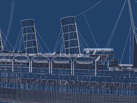Lusitania with interior 3D Модель
