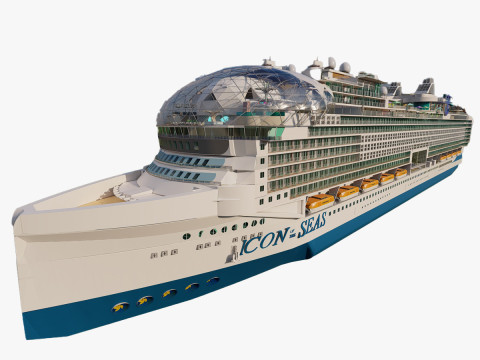 Icon of the Seas with full interior Model 3D
