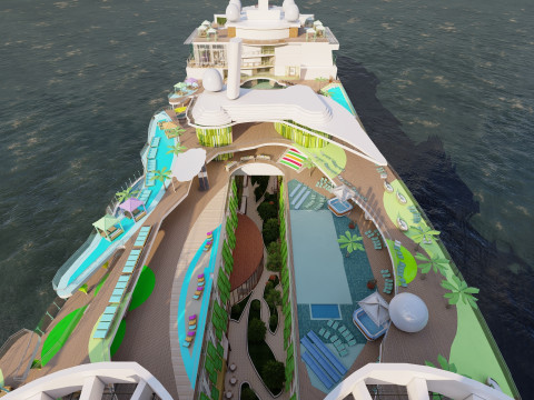 Icon of the Seas with full interior 3D Model