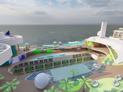 Icon of the Seas with full interior 3D Model