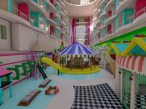 Icon of the Seas with full interior 3D Model