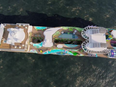 Icon of the Seas with full interior 3D Model