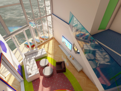 Icon of the Seas with full interior 3D Model