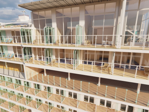 Icon of the Seas with full interior 3D Model