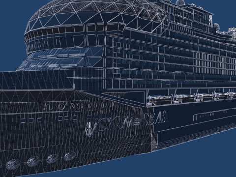 Icon of the Seas with full interior 3D Model