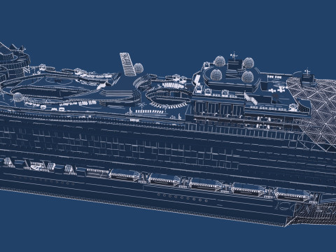 Icon of the Seas with full interior 3D Model