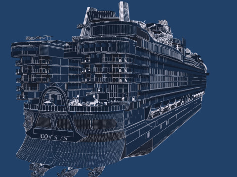 Icon of the Seas with full interior 3D Model