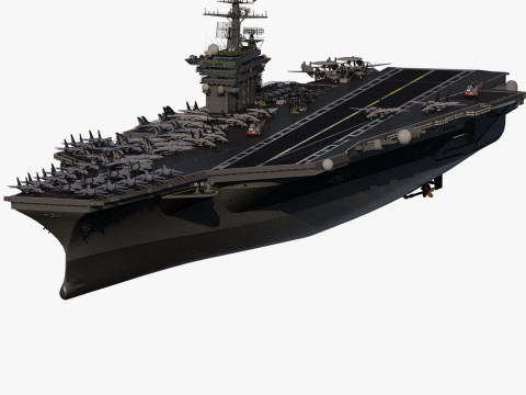 USS nimitz cvn 68 with interior 3D Model