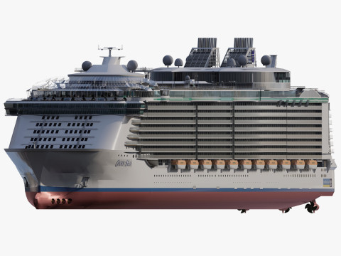 Oasis of the Seas with full interior Modello 3D