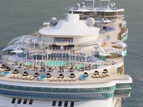 Oasis of the Seas with full interior 3D मॉडल