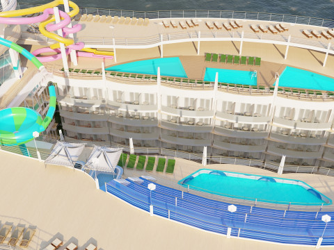 Oasis of the Seas with full interior 3D मॉडल