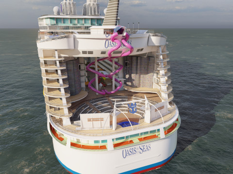 Oasis of the Seas with full interior 3D मॉडल