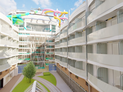 Oasis of the Seas with full interior 3D मॉडल