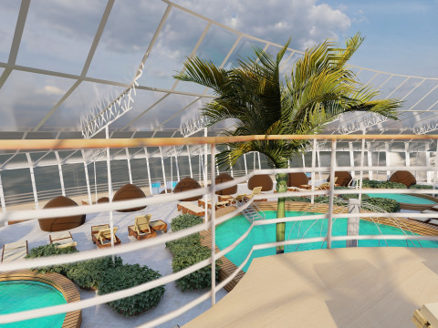 Oasis of the Seas with full interior 3D मॉडल